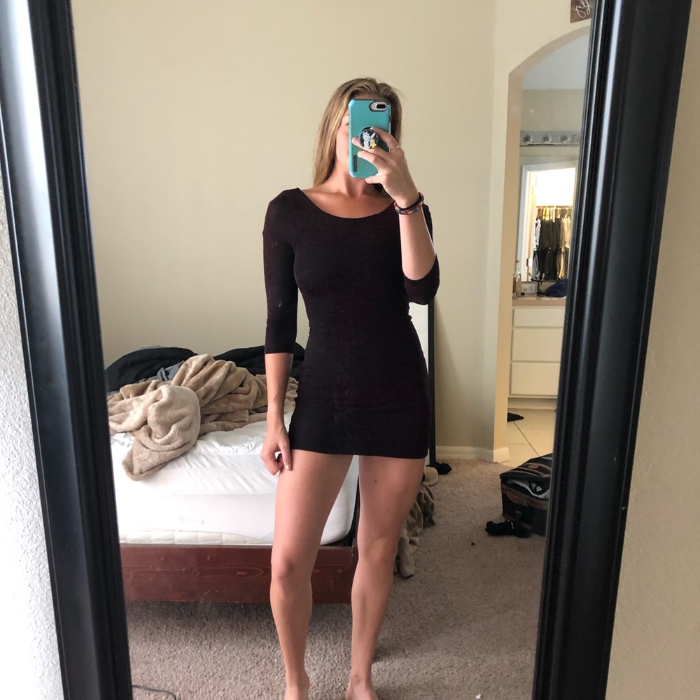 Black dress with red sparkles